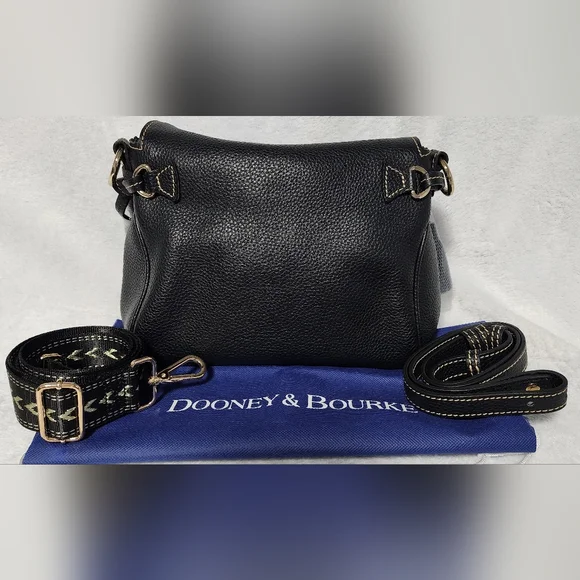 Dooney & Bourke Black Leather Shoulder Bag - Picture 3 of 9